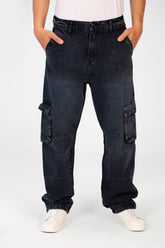 Men's Cargo Jeans Pants With A Modern Fit And Side Pockets