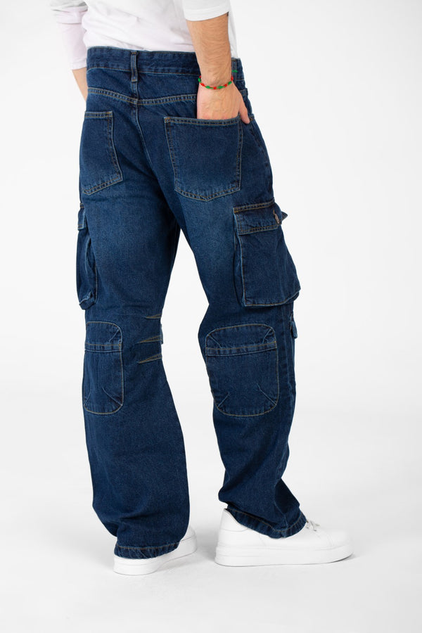 Men's Cargo Jeans Pants With Modern Pockets And A Comfortable Fit