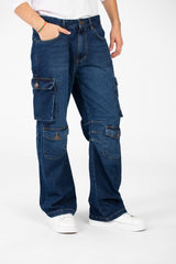 Men's Cargo Jeans Pants With Modern Pockets And A Comfortable Fit