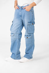 Men's Cargo Jeans Pants With Modern Pockets And A Comfortable Fit