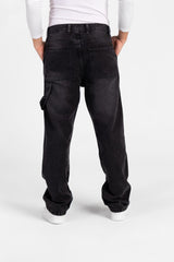Men's Front And Back Pockets Cargo Jeans Pants In Modern Cut