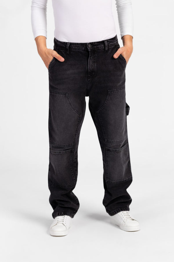 Men's Front And Back Pockets Cargo Jeans Pants In Modern Cut