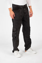 Men's Cargo Jeans Pants With A Modern Fit And Pockets