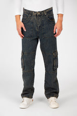 Men's Cargo Jeans Pants With A Modern Fit And Pockets