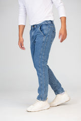 Mens Wide Leg Jeans With A Comfortable Fit And A High Waist