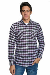 Men's Unique Style Regular Fit Cotton Shirt Checked Details That Features A Unique Cut