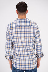 Men's Regular Fit Made From Soft & Breathable Cotton Checked Shirt That Features A Unique Cut