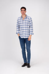 Men's Regular Fit Made From Soft & Breathable Cotton Checked Shirt That Features A Unique Cut