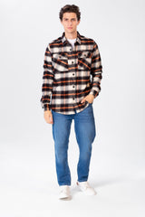 Men's Check Shirt With Long Sleeves And Pockets