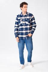Men's Check Shirt With Long Sleeves And Pockets