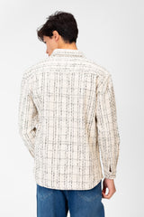 Men's Check Shirt With Front Pockets And Long Sleeves
