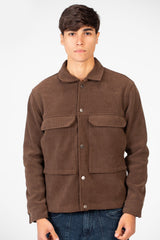 Men's Fur Padded Shirt With Front Pockets In High Quality Material