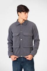 Men's Fur Padded Shirt With Front Pockets In High Quality Material