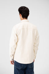 Men's Basic Winter Fur Padded Shirt With Front Pockets