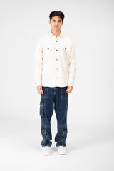 Men's Basic Winter Fur Padded Shirt With Front Pockets
