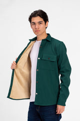 Men's Fur Padded Long Sleeve Shirt Comfortable Material