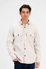 Men's Fur Padded Long Sleeve Shirt Comfortable Material