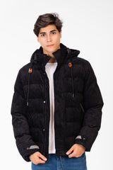 Men's Long Sleeved Velvet Hood Jacket