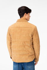 Men's Velvet Jacket With Buttons And Front Pockets