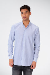 Men's Long Sleeve Slim Fit Striped Shirt