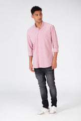 Men's Long Sleeve Slim Fit Striped Shirt