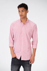 Men's Long Sleeve Slim Fit Striped Shirt