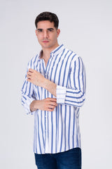 Mens Striped Classic Regular Fit Shirt