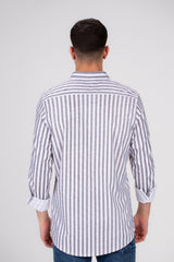 Men's Cotton Regular Fit Striped Details Long Sleeves Shirt Perfect For Any Casual Occasion