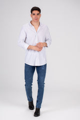 Men's Cotton Regular Fit Striped Details Long Sleeves Shirt Perfect For Any Casual Occasion