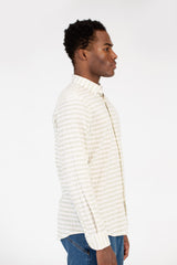 Men's Slim Fit Striped Long Sleeve Shirt