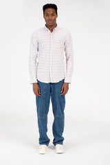 Men's Slim Fit Striped Long Sleeve Shirt