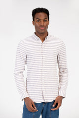 Men's Slim Fit Striped Long Sleeve Shirt