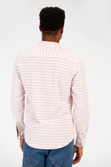 Men's Slim Fit Striped Long Sleeve Shirt