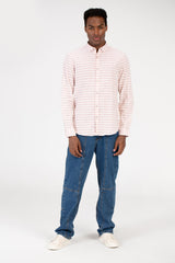 Men's Slim Fit Striped Long Sleeve Shirt
