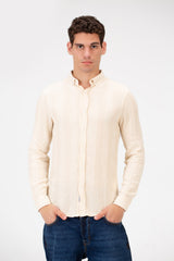Men's Slim Fit Striped Long Sleeves Shirt