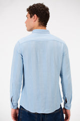 Men's Slim Fit Striped Long Sleeves Shirt