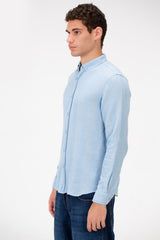 Men's Slim Fit Striped Long Sleeves Shirt
