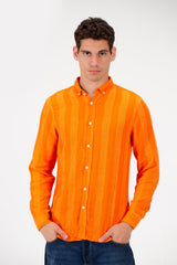 Men's Slim Fit Striped Long Sleeves Shirt