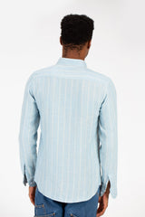 Men's Summer Striped Slim Fit Poplin Shirt