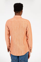 Men's Summer Striped Slim Fit Poplin Shirt