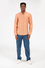 Men's Summer Striped Slim Fit Poplin Shirt