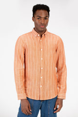 Men's Summer Striped Slim Fit Poplin Shirt