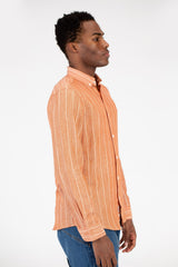 Men's Summer Striped Slim Fit Poplin Shirt