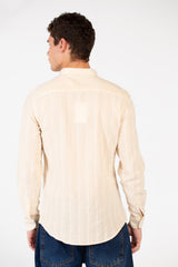 Men's Slim Fit Striped Poplin Shirt