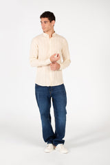 Men's Slim Fit Striped Poplin Shirt
