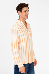 Men's Long Sleeve Regular Fit Striped Shirt