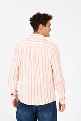 Men's Long Sleeve Regular Fit Striped Shirt