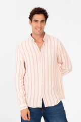 Men's Long Sleeve Regular Fit Striped Shirt