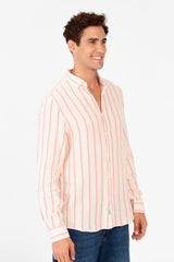 Men's Long Sleeve Regular Fit Striped Shirt