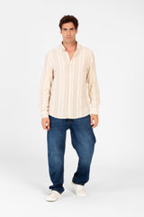 Men's Striped Long Sleeve Regular Fit Shirt